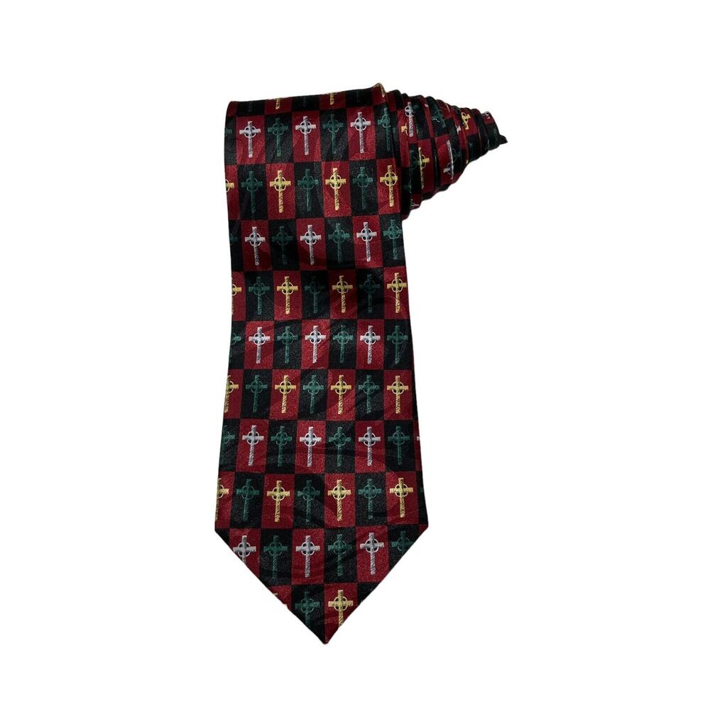 Steve Harris Crosses Religious Christian Novelty Necktie Polyester